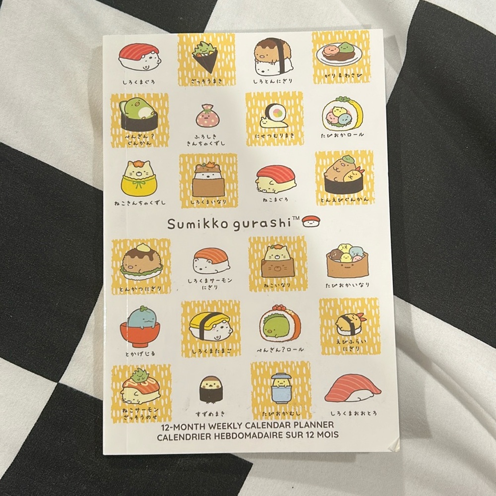 Sumikko Gurashi 12 Month Weekly Calendar Planner Booklet